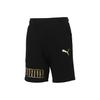 Gold Logo Print Sports Knit Shorts Men Bottoms Black 847590-51