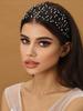 Simulated Pearls Headband Hair Chain for Bridal Wedding Headdress Tiara Jewelry Women Hair Accessories Wedding Noiva Hairbands