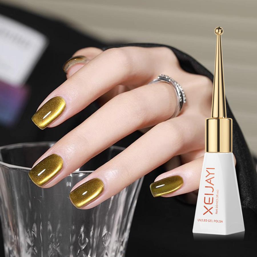 

10 мл голографический магнитный кошачий глаз гель лак для ногтей меняющий цвет салонного качества УФ/светодиодный гель