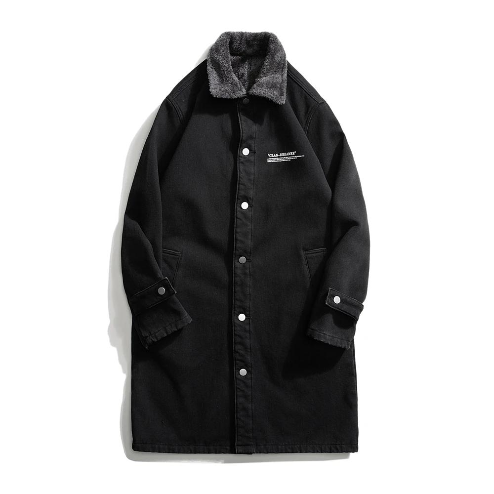 Men`s Fleece Lined Denim Jacket Men