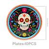 Day of the Dead Party Set: Skull Plates, Napkins, Cups & Flags
