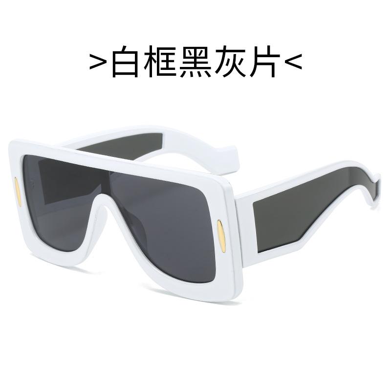 Square Large Frame Sunglasses Futuristic Tech Colorful Cycling Glasses One-piece Sunglasses