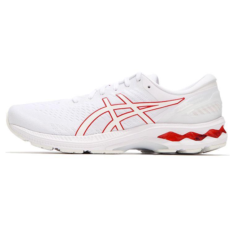 

Asics Gel-Kayano 27 Амортизация для марафона Защита Низкие кроссовки для бега Мужские кроссовки Белый Красный 1011B231-100 40.5