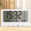 Digital Alarm Clock Foldable Design Quiets Operations Temperature Date Display LCD Transparent Screen For Home Office