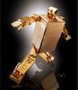 TAMASHII NATIONS Soul of Chogokin Golden Warrior Gold Lightan Gold Lightan 24K gold plated finish Approximately 130mm robot painted movable figure