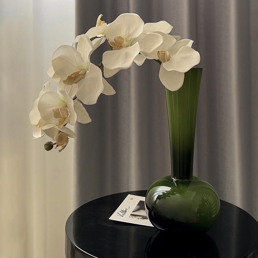 Light Luxury Phalaenopsis Artificial Floral Arrangement for Dining Table Decoration