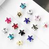 50 Pcs 10mm Star Glass Claw Drill with Hole Pentagram Hand-sewn Drill DIY Wedding Shoes and Clothing Bags Hairpin Jewelry Accessories