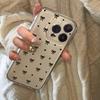 Black Bowknot Minimalist Printed Transparent Anti-Fall Phone Case for Iphone 16 15 14 13 12 11 Pro Max 7 8 Plus 16E Cover