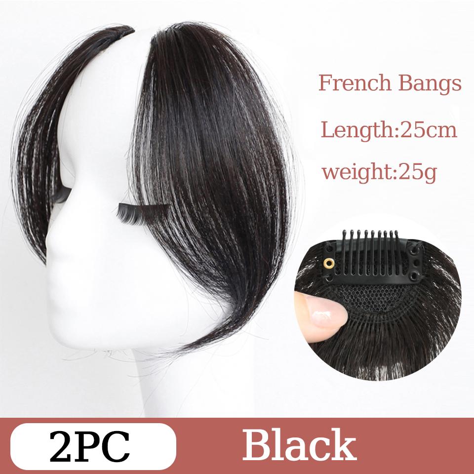 Synthetic Fringe Clip In Hair Bangs Hair Piece Middle Part Two Sides Bang Hair Pieces Clip In Extensions Increase Hair Volume Fo