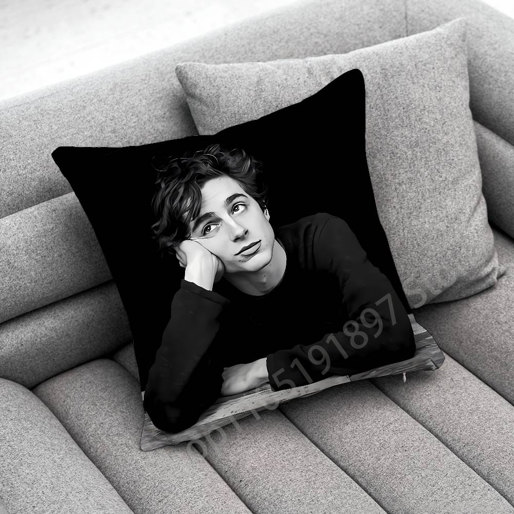 T-Timothée Chalamet Kissenbezug für 50cm 30cm 55cm 45cm 40cm quadratische Bettkissenbezug Hülle