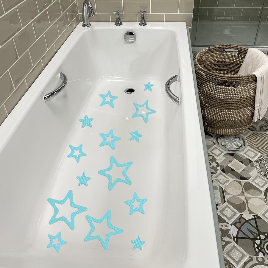 30pcs Star Shape Floor Shower Room Bathtub Anti-slip Stickers Anti-fall Safety Tape Pad Bathtub Mat