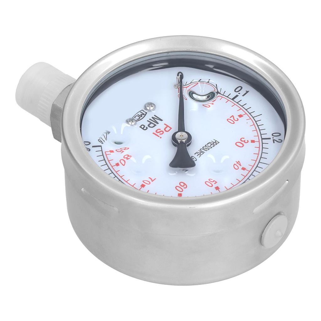 Y100BF 00.6MPa Radial Pressure Gauge Stainless Steel CorrosionResistant ShockResistant OilFilled