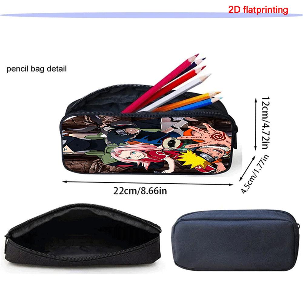 3Pcs Set NARUTO Kids Backpack with Crossbody Bag & Pencil Case Lightweight&Durable, Cartoon School Bags for Ages 5-10 Boys&Girls
