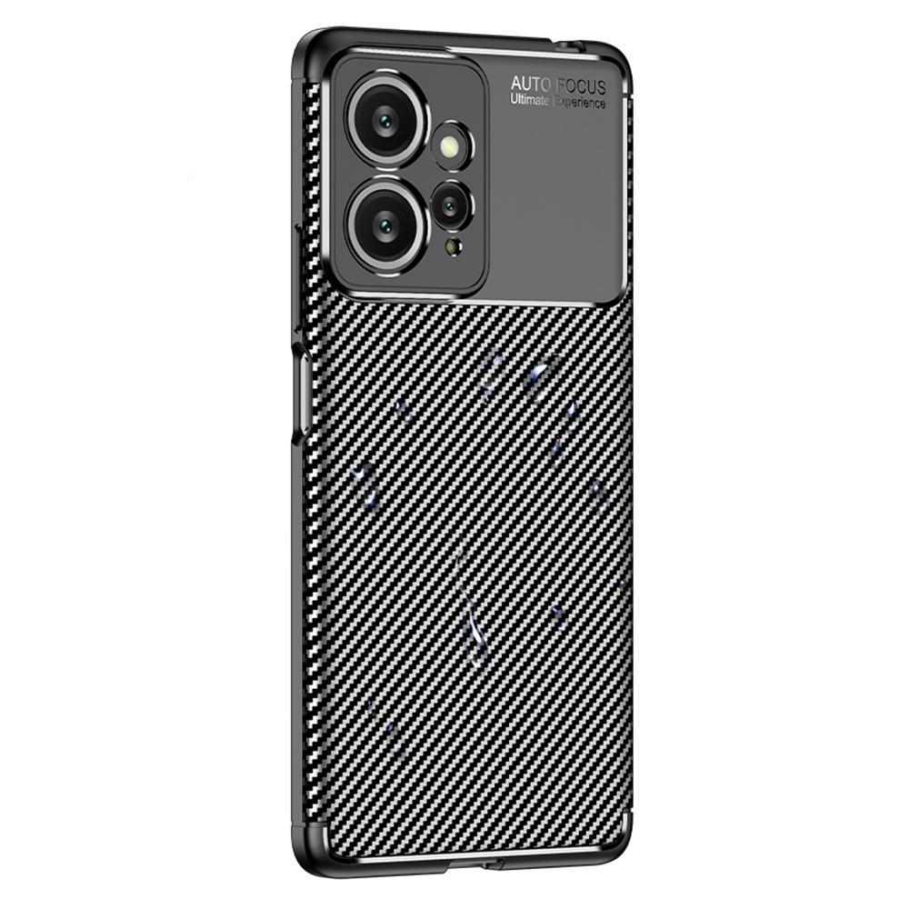 Für Xiaomi Redmi Note 12 4G Handy TPU Hülle Kohlefaser Textur Anti-Sturz Schutzhülle