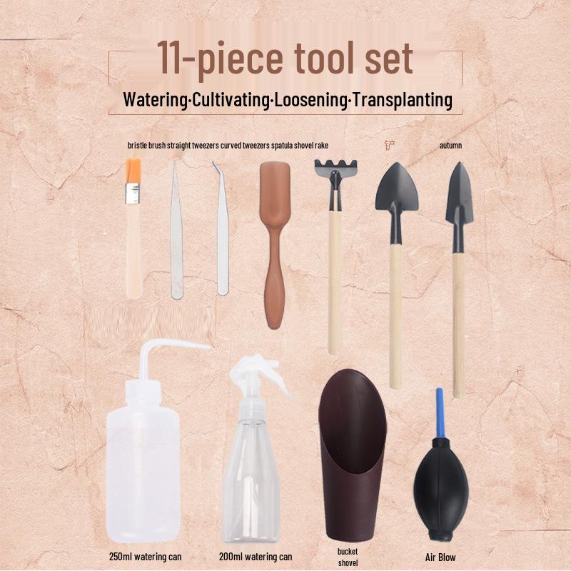 Succulent Planting Tool Set: Gardening Supplies & Bonsai Tools with Watering Can