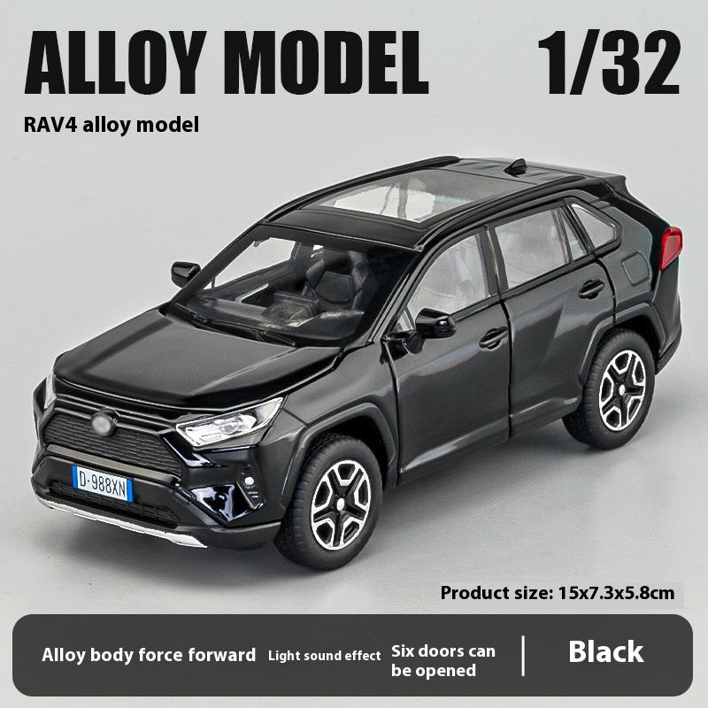 1/32 alloy Toyota RAV4 car toy model, exquisite desktop ornaments, best collection for car model enthusiasts, Halloween gifts