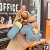 Portachiavi in Pelle con Ciondolo Pony Cartone Animato: Braccialetto della Ricchezza Immediata per Coppie, Accessorio per Auto e Borsa