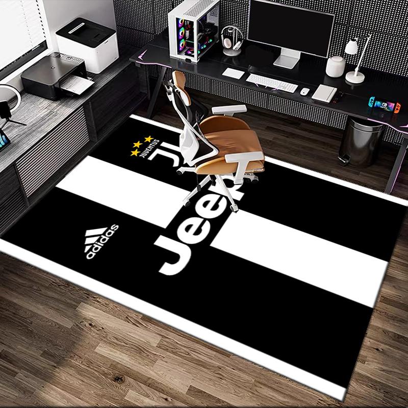 [Juventus Football Club Printed Carpet] Non-slip Office Rug, Cozy Area Carprt for Living Room Use, Soft Home Sofa Chair Mat