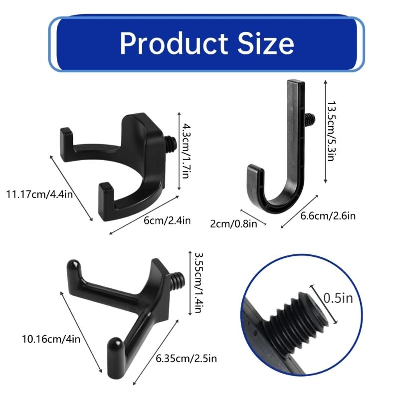 3 Pieces Multi Purpose Garage Hooks For Hanging Tools Ladders Hoses Trimmers Practical Shed Accessories Hangers