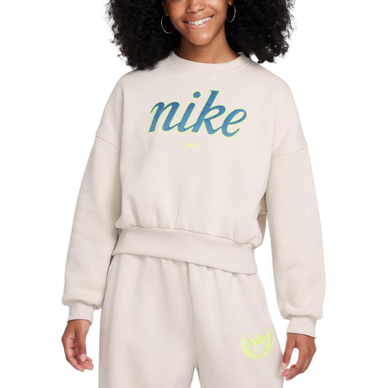 

Nike Спортивная клубная удобная модная мягкая толстовка с круглым вырезом Детская толстовка Bone FZ5566-072 M