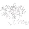26Pcs DIY Letter Pendant HandMade Necklace Bracelets Jewelry Crafts Accessories(Stainless Steel Color 26Pcs Bag )