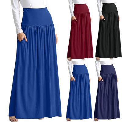 Women's Fashion Color Skirt Mid Length Skirt