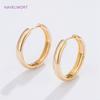 6 Sizes Gold Plated Circle Hoop Earrings Female Gift,High Quality Simple Round Earrings For Women Fashion Jewelry