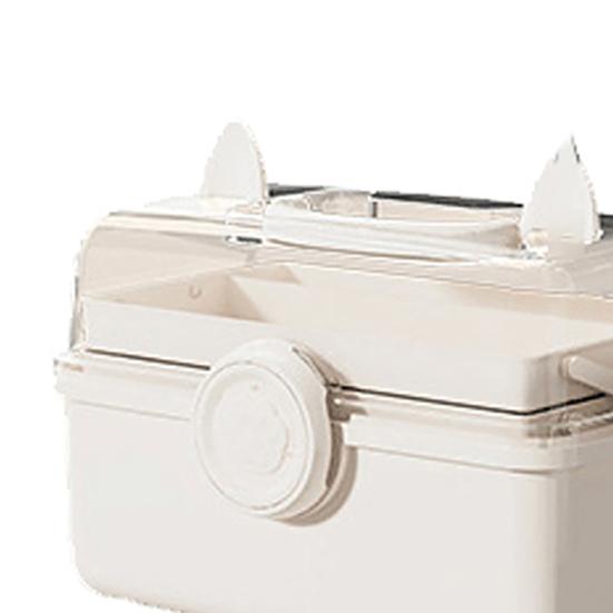 Household Medicine Storage Box with Safety Lock And Transparent Top Cover