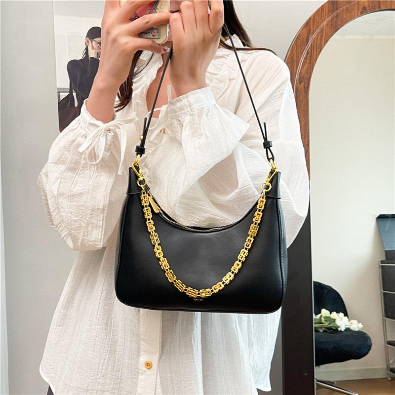 Single-shoulder Crossbody Bag, Women's Small Bag, Summer Niche Chain Crescent-shaped Underarm Bag