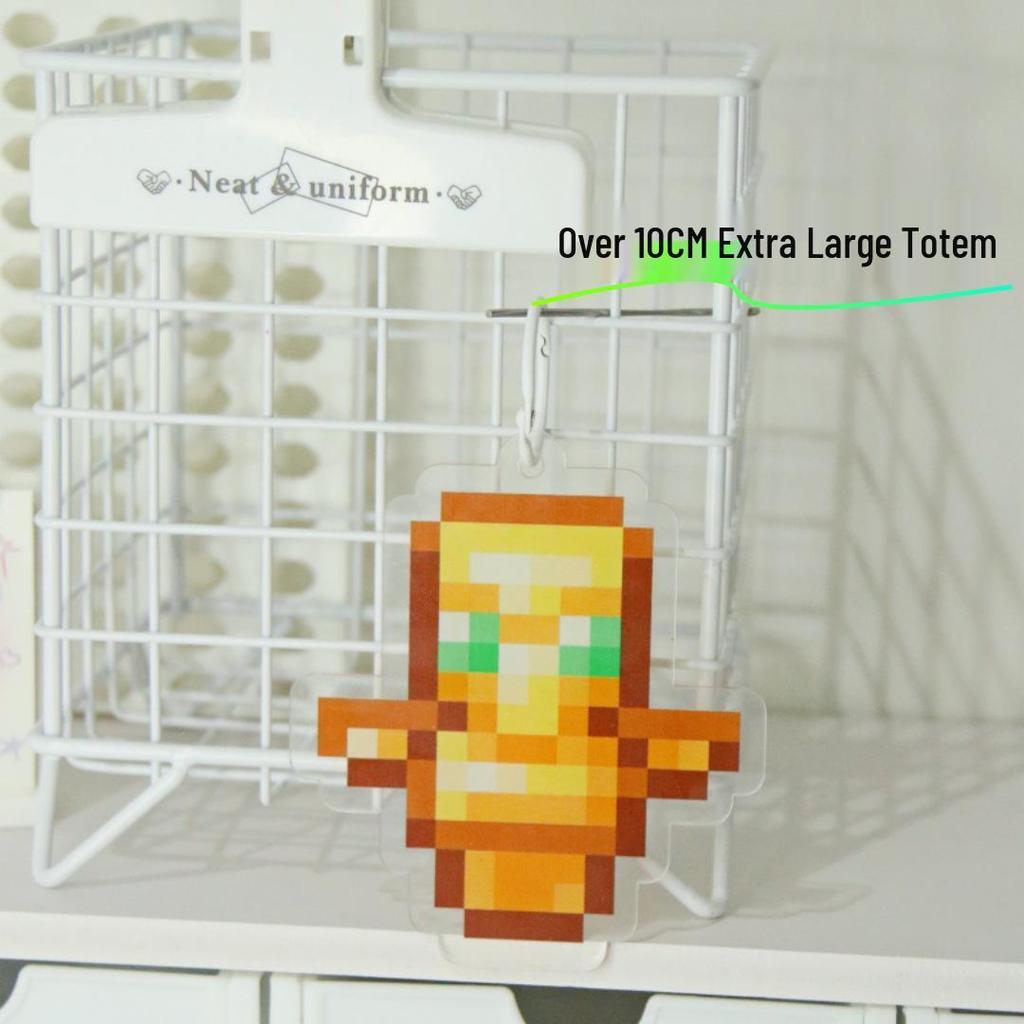 My World Peripherals 10CM Extra Large Minecraft Undead Totem Acrylic Keychain Pendant