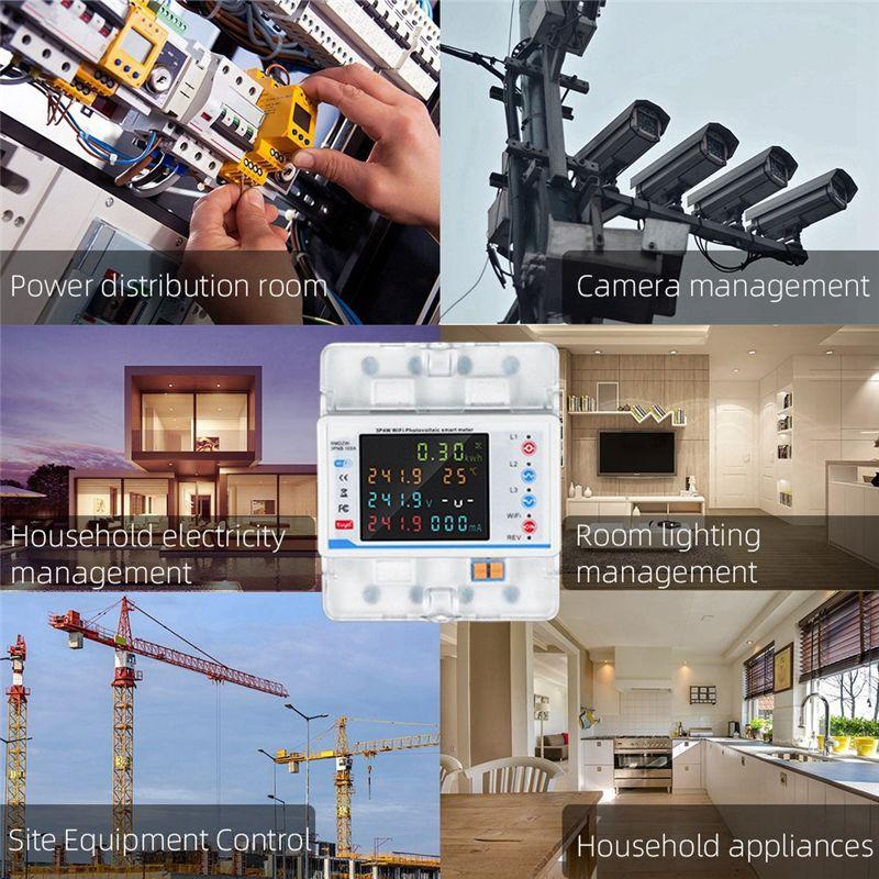 Fresh Tuya Wifi Intelligent Circuit Breaker Automatic Reclosure Protector 3P4W Power Meter Three Phase Reclosure Switch