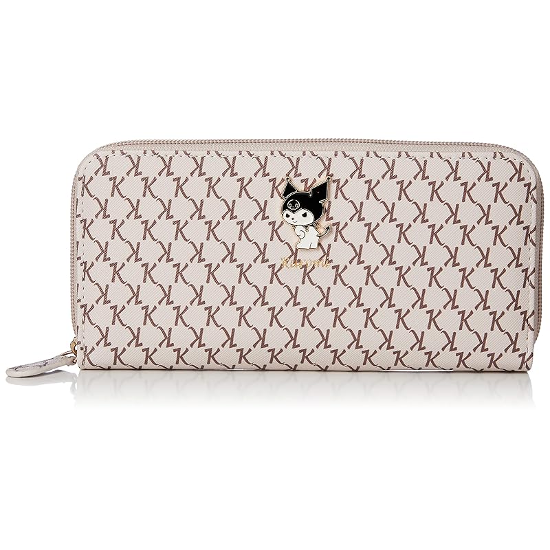 

aldi [ARDIE] wallet long wallet round zipper monogram SR8 ladies SR8-11KUBE Kuromi beige W195×H97×D22mm