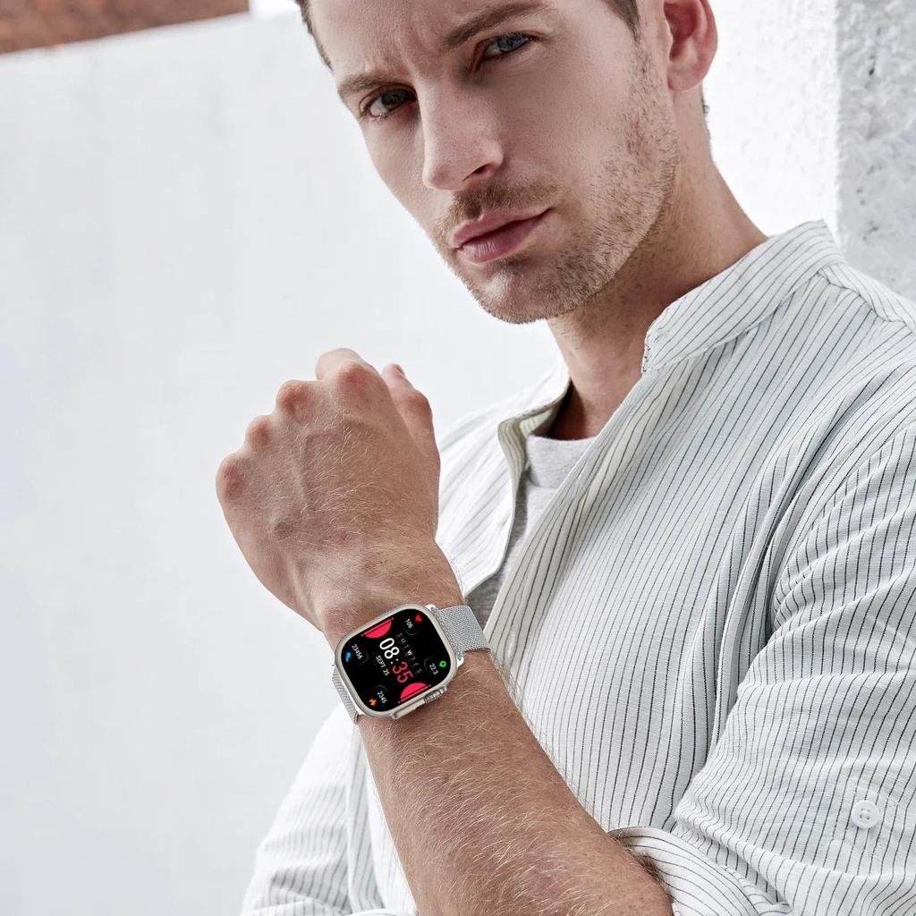 Milanese Loop strap For Apple watch 10 9 8 7 41 45mm Ultra/2 49mm Men's Women's Metal Band For iWatch 6543SE 44 40 42mm Belt