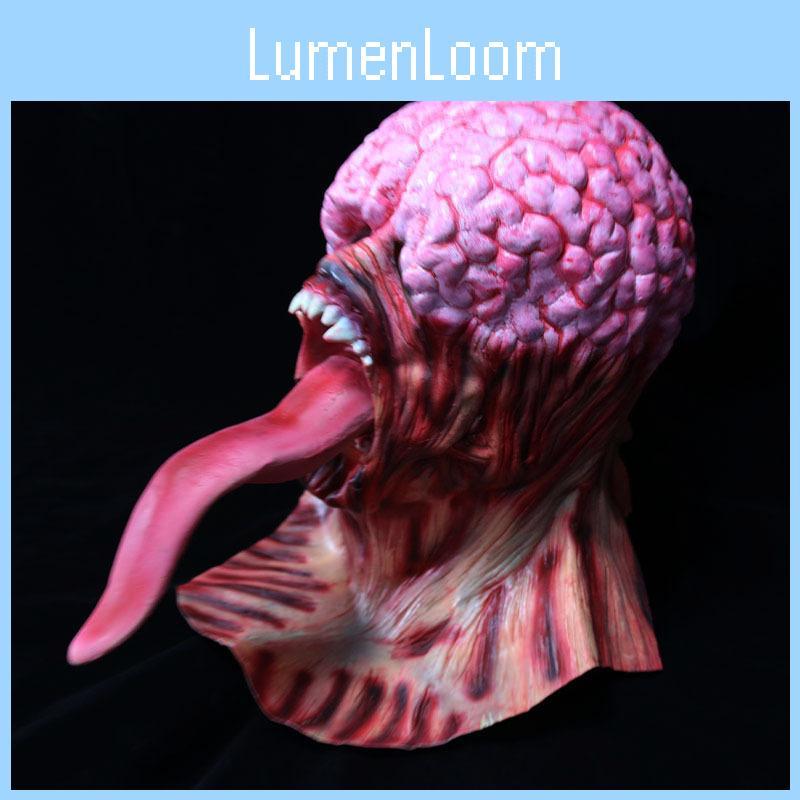 Latex Zombie Mask With Long Tongue For Halloween Cosplay Party Costume Accessory