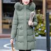 Fashion Winter Jackets Woman Long Parkas Hooded Faux Fur Collar Loose Thick Warm Women's Coats