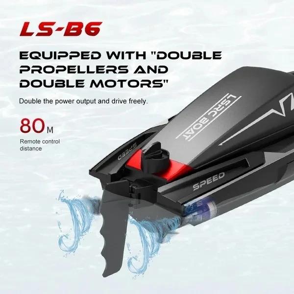 2.4G High-speed Remote Control Boat Children's Boat Racing Toys Waterproof Rechargeable Boat