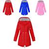 Women Waterproof Wind Jacket Coat Raincoat With Stylish Zipper Hoodies For Outdoor Use