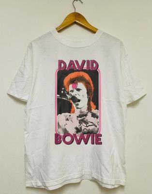 David Bowie Vtg Classic Cotton White T-shirt QT7906