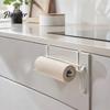 Kitchen Storage Organizer for Cabinet Door Hanging Paper Towel Rack, Drill-Free Metal Organizer, Space Saving Rack Under Heavy Duty
