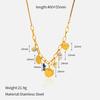 European and American Retro Style Gold Pendant Collarbone Chain Fashion Trend Titanium Steel Necklace Electroplated 18K Gold Stainless Steel Necklace