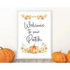 Pumpkin Spice PosterPrint Autumn Home Decor Pumpkin Coffee Latte Poster Seasonal Wall Art Fall Home Decorations Wall Art