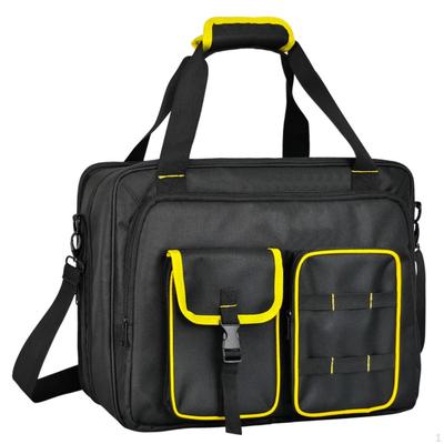 Tool Bag with Laptop Compartment MultiplePocket Storage Shoulder Strap Padded for