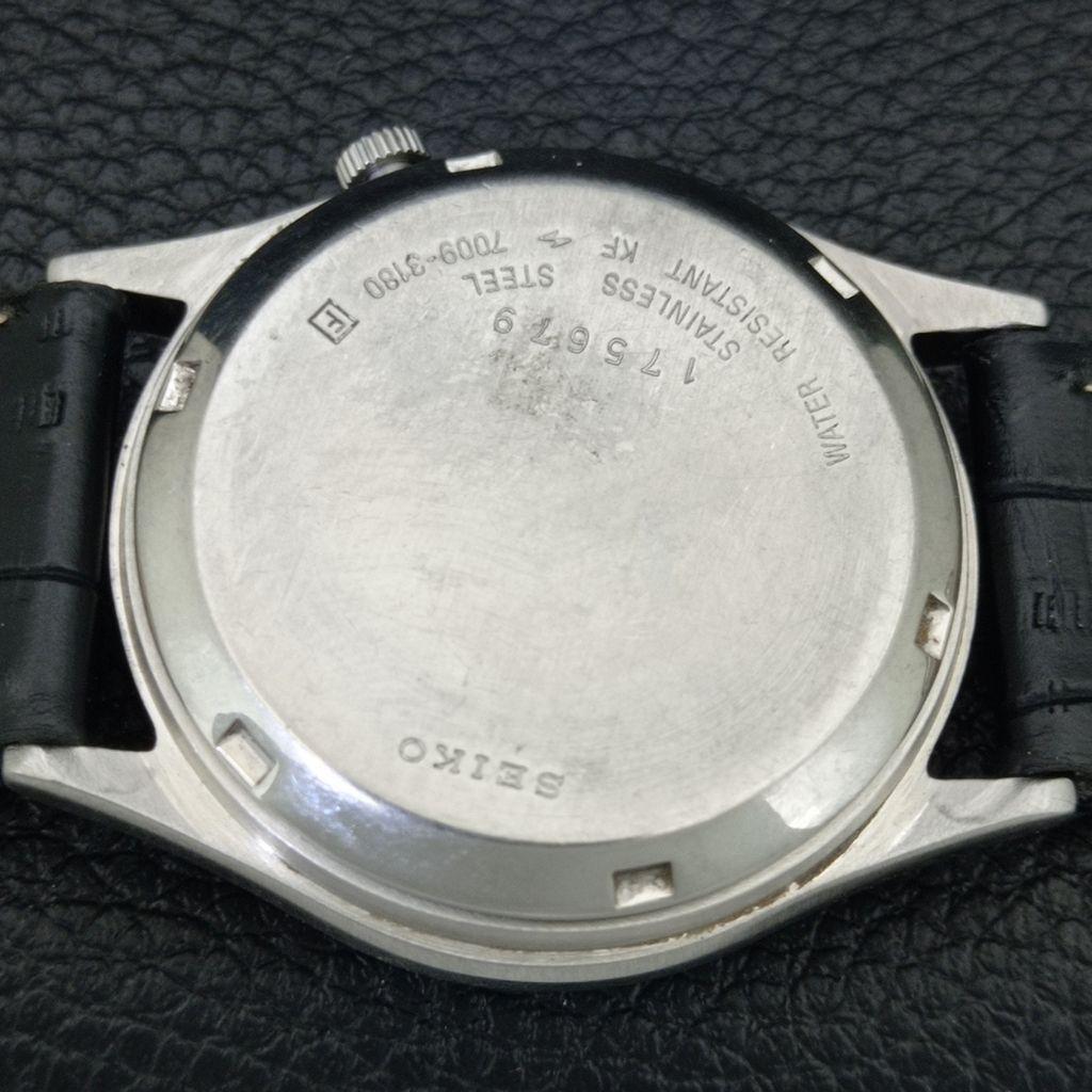 VINTAGE SEIKO 5 AUTOMATIC 7009A JAPAN MENS GREEN COLOR DIAL WATCH A708766-1
