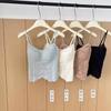 Original French Fishbone Lace Sling Vest for Women with Chest Pad, Slim and Thin Inside and Outside Wear, Basic Base