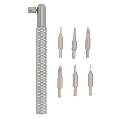 Uhrenkronenentferner mit 6 Ersatzköpfen, Reparaturwerkzeug für Armbanduhrenkronenrohre für Uhrmacher