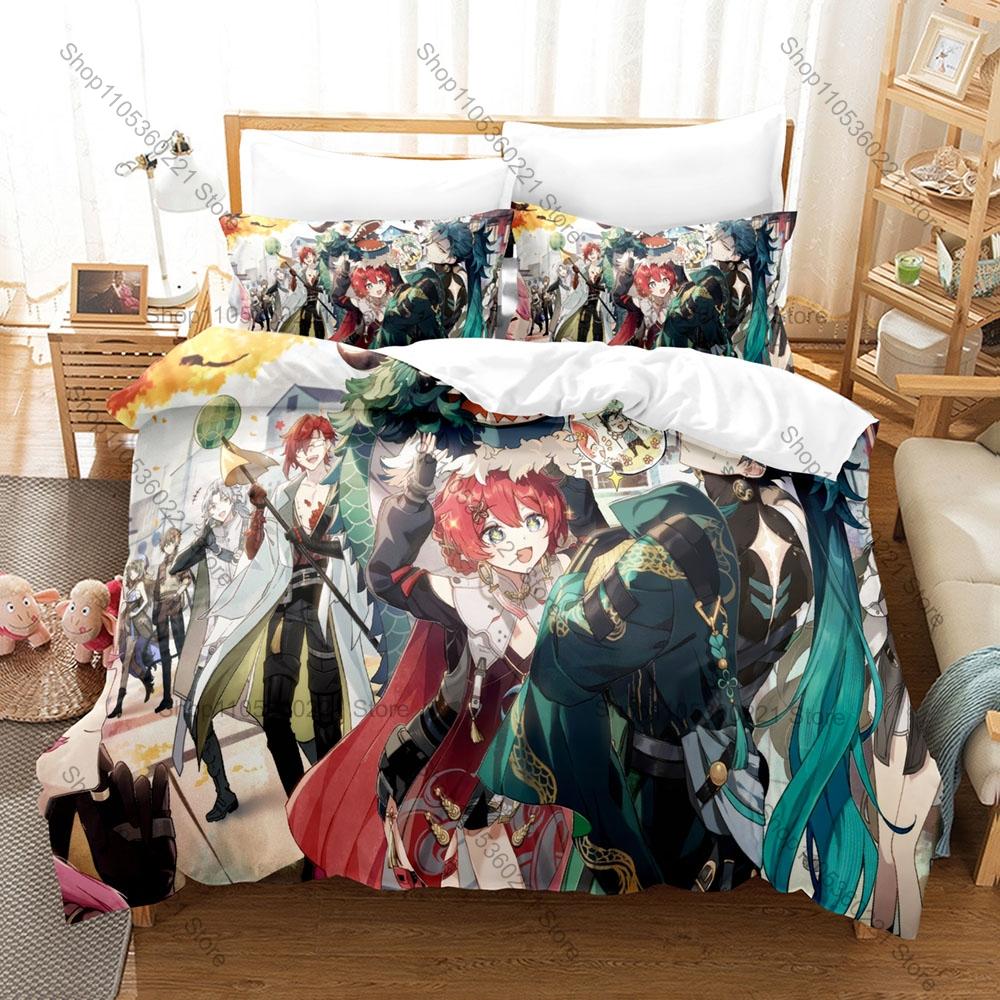 Hiyuki The Burning Sakura Maiden Wuthering Waves Duvet Cover Set 1 Duvet Cover 2 Pillowcases Anime Bed Linens Gift