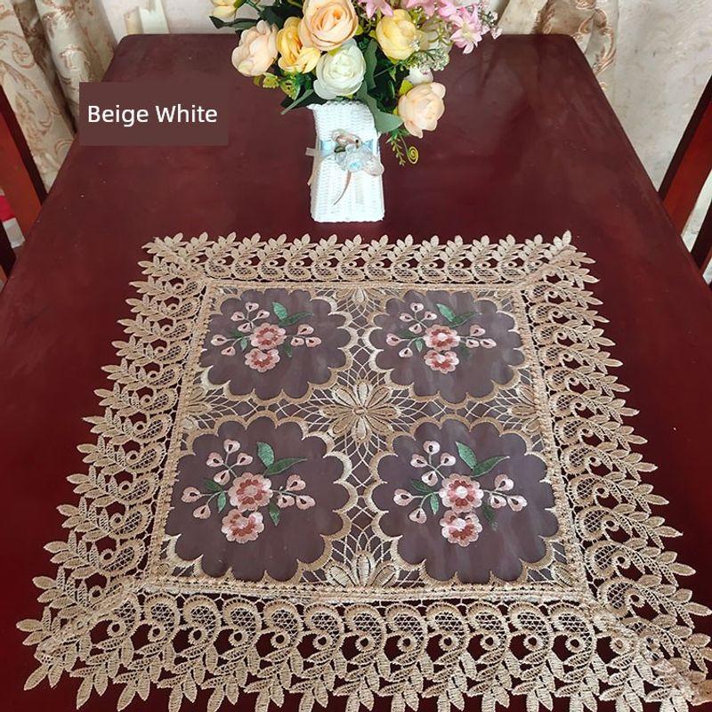 

Кружево в европейском стиле, водорастворимая строчка, бытовая декоративная ткань, вышивка Beige White 30*30cm