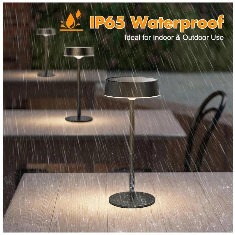 Nowa Rechargeable Desk Table Lamp do Sypialni i na Kemping, Podwójne Tryby Ładowania, 3 Temperatury Barwowe, Wodoodporna Lampka Nocna do Domu i na Zewnątrz