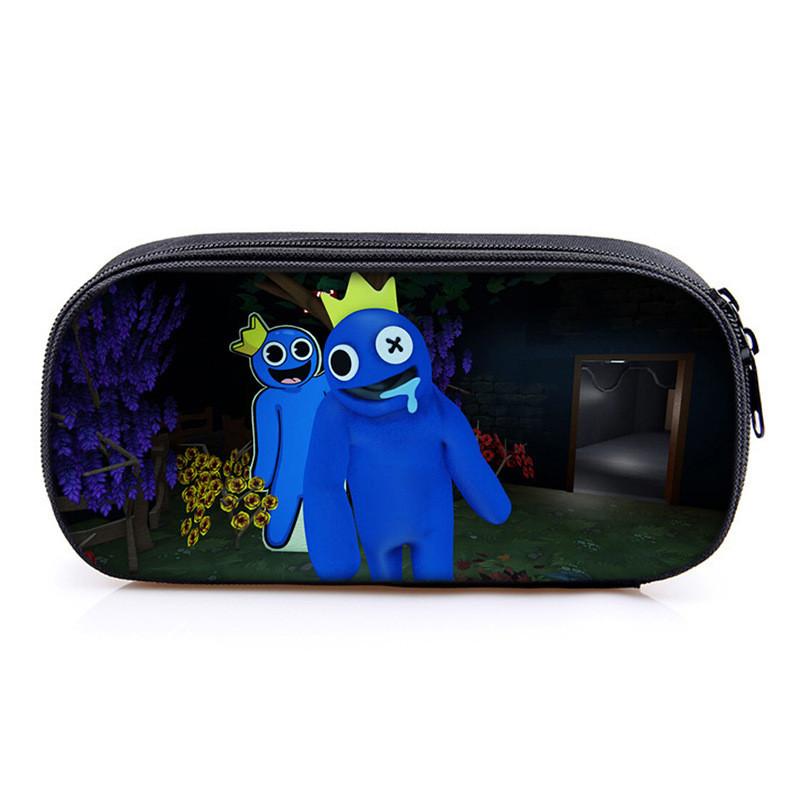 Rainbow Friends Pencil Case With Polyester Material For School Kids Gift Storage Organizer