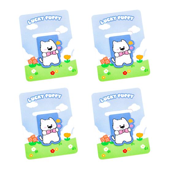 

4Pcs Cartoon Magnetic Bookmark Cute Puppy Page Clips for Students Readers Non-Slip Reusable Reading Accessory for Journaling Office School Gifts синий